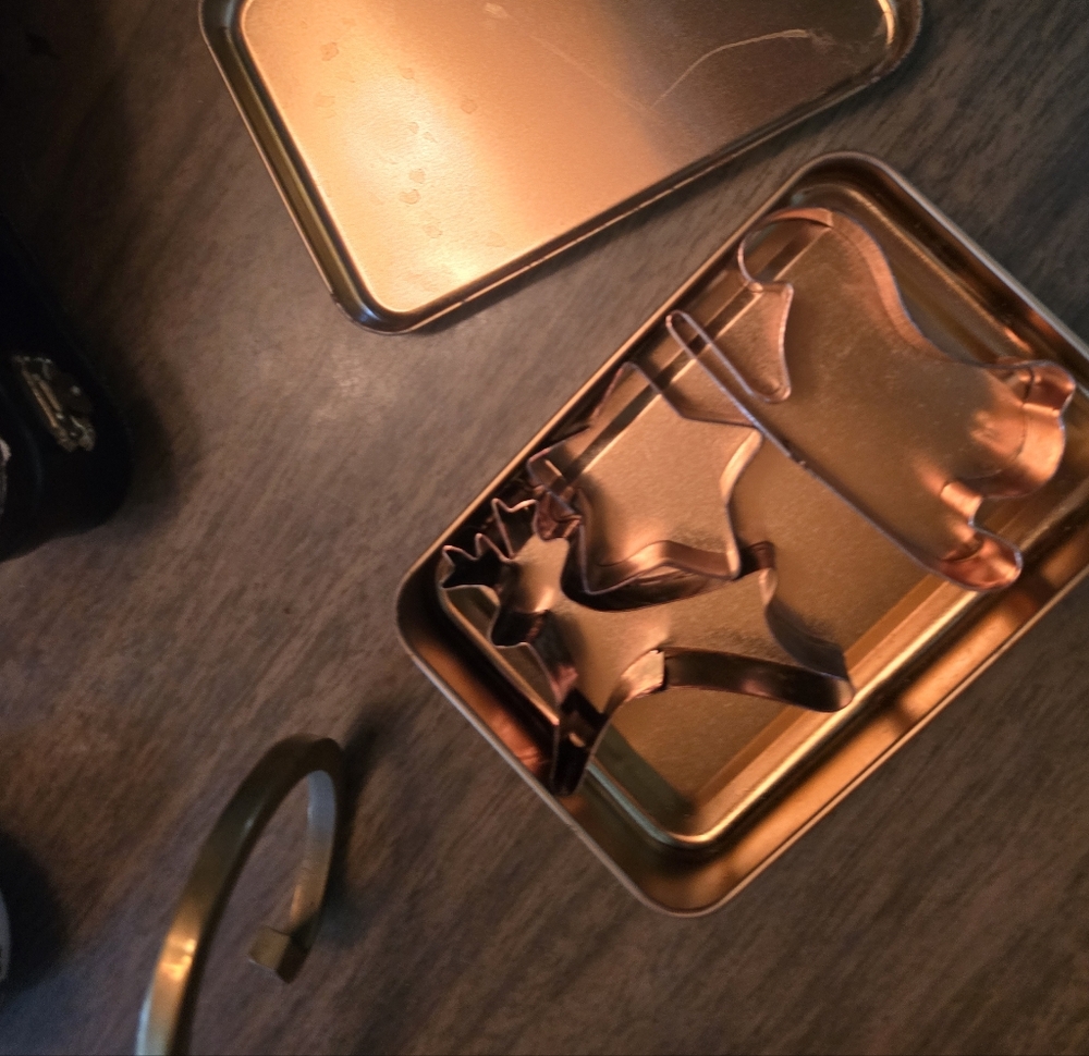 Copper cookie cutter set